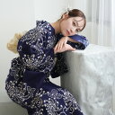 【20%OFF】【utatane×注染工房 日本製小幅生地使用 浴衣3点セット 染めベージュ 藍色に古典乱菊】特選シリーズ 注染 本染め にじみ 手染め ぼかし...