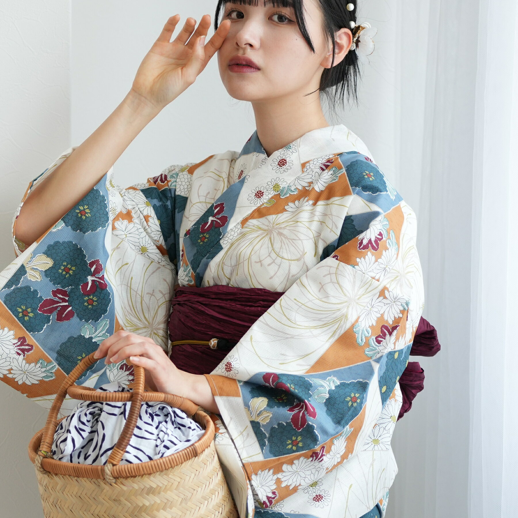 楽天市場】浴衣 レトロ（柄菊）の通販