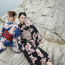 【utatane 高級変わり織 浴衣3点セット 黒に錆茶の牡丹】ここでしか買えない昭和初期アンティーク復刻版 フリーサイズ 浴衣セット(ゆかた・帯・下駄)ですぐお出かけ 上質 うたたね 国産生地 国内染色