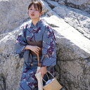 【utatane 高級変わり織 浴衣3点セット ブルーと紫のあざみ砂嵐】ここでしか買えない昭和初期アンティーク復刻版 フリーサイズ 浴衣セット(ゆかた・帯・下駄)ですぐお出かけ 上質 うたたね 国産生地 国内染色