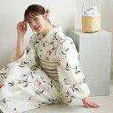 【ニコアンティーク 高級変わり織 浴衣3点セット オフホワイトに柘榴】みんなと違う浴衣を着よう!個性派きものブランドNicoAntiqueの2025年新作 フリ...