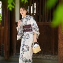【utatane 高級変わり織 浴衣3点セット グレイッシュに薄紫と緑の花輪】ここでしか買えない昭和初期アンティーク復刻版 フリーサイズ 浴衣セット(ゆかた・帯...