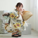 【utatane 高級変わり織 浴衣3点セット くちなし色と翡翠色の牡丹】ここでしか買えない昭和初期アンティーク復刻版 フリーサイズ 浴衣セット(ゆかた・帯・下駄)ですぐお出かけ 上質 うたたね 国産生地 国内染色