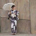【utatane 高級変わり織 浴衣3点セット かすれブラックに扇面】ここでしか買えない昭和初期アンティーク復刻版 フリーサイズ 浴衣セット(ゆかた・帯・下駄)...