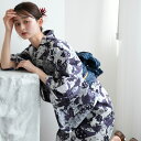 【69%OFF】【ニコアンティーク 高級変わり織 浴衣3点セット 幻想戯曲 ネイビー】みんなと違う浴衣を着よう!個性派きものブランドNicoAntiqueの2025年新作 フリーサイズ 浴衣セット(ゆかた・帯・下駄)ですぐお出かけ レトロ 国産生地 国内染色