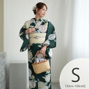 【30%OFF】【utatane 高級変わり織 浴衣3点セット 青緑に広がる菊】 ゆかた 帯 下駄 セット レディース Sサイズ 小さいサイズ 150cm〜16...