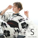 浴衣 セット 【 utatane 高級変わり織 浴衣3点セット ( ゆかた・帯・下駄 ) きなりに黒梅モダン 】 昭和初期アンティーク復刻版 プチサイズ(150...