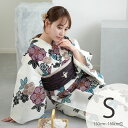 【30%OFF】【utatane 高級変わり織 浴衣3点セット きなりに紫の疋田梅】ここでしか買えない昭和初期アンティーク復刻版 プチサイズ(150-160cm...