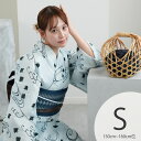 【30%OFF】【utatane 高級変わり織 浴衣3点セット 淡い水色ぼかしに碧色の千鳥】ここでしか買えない昭和初期アンティーク復刻版 プチサイズ(150-1...