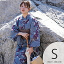 【utatane 高級変わり織 浴衣3点セット ブルーと紫のあざみ砂嵐】ここでしか買えない昭和初期アンティーク復刻版 プチサイズ(150-160cm)Sサイズ 浴衣セット(ゆかた・帯・下駄) うたたね 上質 国産生地 国内染色 低身長コーデ