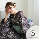 【30%OFF】【ニコアンティーク 高級変わり織 浴衣3点セット 古代紫の菊づくしと渦波】みんなと違う浴衣を着よう!個性派きものブランドNicoAntiqueの...