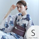 【utatane 高級変わり織 浴衣3点セット うたかたの紺ぼかし乱菊】ここでしか買えない昭和初期アンティーク復刻版 プチサイズ(150-160cm)Sサイズ ...