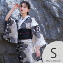 【utatane 高級変わり織 浴衣3点セット モダンブラックの梅と雲取】ここでしか買えない昭和初期アンティーク復刻版 プチサイズ(150-160cm)Sサイズ...