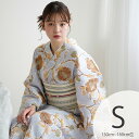 【utatane 高級変わり織 浴衣3点セット ブルーグレーに椿唐草】ここでしか買えない昭和初期アンティーク復刻版 プチサイズ(150-160cm)Sサイズ 浴衣セット(ゆかた・帯・下駄)うたたね 上質 国産生地 国内染色 低身長コーデ