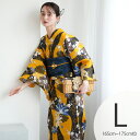 【30%OFF】【ニコアンティーク 高級変わり織 浴衣3点セット 黄色と墨色の立沸とレトロ花】みんなと違う浴衣を着よう!個性派きものブランドNicoAntiqu...
