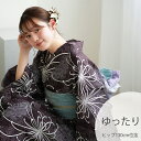 【30%OFF】【ニコアンティーク 高級変わり織 浴衣3点セット 古代紫の菊づくしと渦波】みんなと違う浴衣を着よう!個性派きものブランドNicoAntique ...