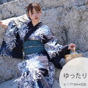 【utatane 高級変わり織 浴衣3点セット ネイビーに乱菊重ね】ここでしか買えない昭和初期アンティーク復刻版 ゆったりサイズ(ヒップ約130cm位まで対応)3Lサイズ 浴衣セット(ゆかた・帯・下駄)うたたね 上質 国産生地 国内染色