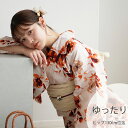 【30%OFF】【ニコアンティーク 高級変わり織 浴衣3点セット マンダリンガーネットの花】みんなと違う浴衣を着よう!個性派きものブランドNicoAntique...