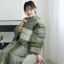 【utatane セパレート高級変わり織 二部式浴衣3点セット 抹茶の絞り柄】ここでしか買えない昭和初期アンティーク復刻版 フリーサイズ 浴衣セット(ゆかた上下・帯・下駄)ですぐお出かけ 古典レトロ うたたね 国産生地 国内染色 上質