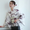 【utatane セパレート高級変わり織 二部式浴衣3点セット 赤紫とグリーンの乱菊】ここでしか買えない昭和初期アンティーク復刻版 フリーサイズ 浴衣セット(ゆ...
