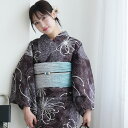 【ニコアンティーク セパレート高級変わり織 二部式浴衣3点セット 古代紫の菊づくしと渦波】みんなと違う浴衣を着よう!個性派きものブランドNicoAntiqueの...