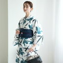 【utatane セパレート高級変わり織 二部式浴衣3点セット 白地にターコイズのカトレア】ここでしか買えない昭和初期アンティーク復刻版 フリーサイズ 浴衣セット(ゆかた上下・帯・下駄)ですぐお出かけ 古典レトロ うたたね 国産生地 国内染色 上質
