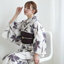 【17%OFF】【utatane セパレート高級変わり織 二部式浴衣3点セット ラベンダーとミントのぼかしカトレア】ここでしか買えない昭和初期アンティーク復刻版 フリーサイズ 浴衣セット(ゆかた上下・帯・下駄)ですぐお出かけ 古典レトロ うたたね 国産生地 国内染色 上質