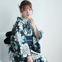 【utatane セパレート高級変わり織 二部式浴衣3点セット 鉄紺に牡丹唐草】ここでしか買えない昭和初期アンティーク復刻版 フリーサイズ 浴衣セット(ゆかた上...