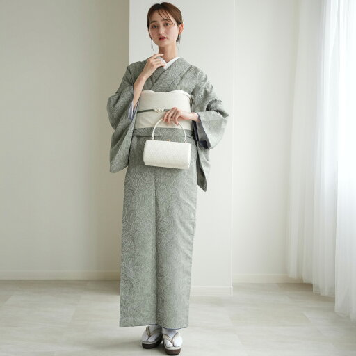 【utatane 日本製生地 ファブリック着物+帯 2点セット ジャガードペイズリー グリーン】袷着物 小袋帯 半幅帯 七五三 ママ 母 フリーサイズ レディース 女性家族撮影 ファミリーフォト 国産生地 秋 冬 お洒落着 カジュアル 【utatane 日本製生地 ファブリック着物+帯 2点セット ジャガードペイズリー グリーン】袷着物 小袋帯 半幅帯 七五三 ママ 母 フリーサイズ レディース 女性家族撮影 ファミリーフォト 国産生地 秋 冬 お洒落着 カジュアル