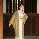 【10%OFF】羽織(アウター) ニコアンティーク フリー 羽織 レース 単品 国産生地 着物 レディース 花 総レース 薄羽織 ベージュ系 女性 ladies...