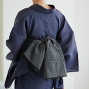 【10%OFF】【utatane 綿麻 清江絞り 有松染め 兵児帯 バラ疋田 チャコール】レディース 女性 日本製 国産 夏用 浴衣 夏着物 天然素材 麻混 天...