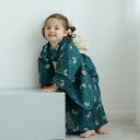 【ニコアンティーク kids 高級変わり織 子供浴衣3点セット 女の子 碧にかごめ絞り柄の紋白蝶】 個性派きものブランドNicoAntiqueの2025年新作 こども浴衣セット(ゆかた・帯・下駄)3歳 4歳 5歳 6歳 7歳 8歳 9歳 10歳 レトロ キッズ 国産生地 国内染色 上質