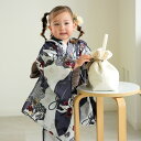 【ニコアンティーク kids 高級変わり織 子供浴衣3点セット 女の子 染め分け灰紫に大正浪漫ねこ】 個性派きものブランドNicoAntiqueの新作 こども浴衣セット ( ゆかた・帯・下駄 ) 3歳 4歳 5歳 6歳 7歳 8歳 9歳 10歳 レトロ キッズ 国産生地 国内染色