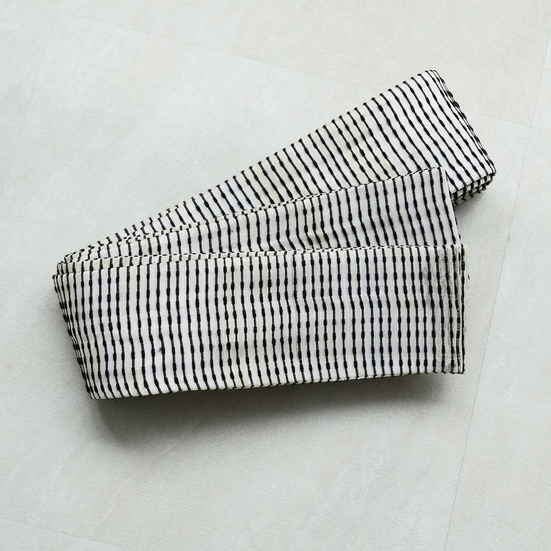 【誉田屋源兵衛 芭蕉段織 角帯 白黒】帯の誉田屋謹製 メンズ 男 紳士 男性 日本製 国産 夏用 浴衣 夏着物