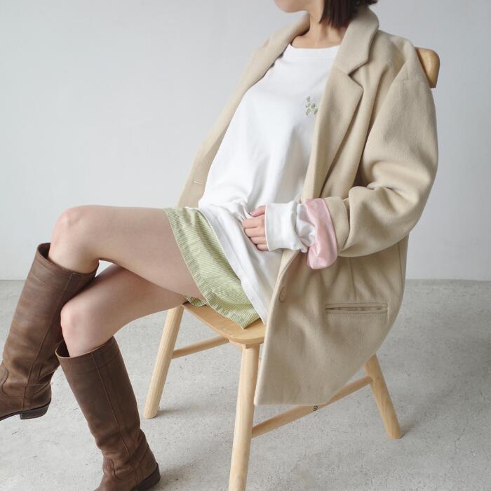 bi-color wool jacket