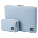 【アウトレット 訳あり特価】Chululu(チュルル) PCインナーケース 11.6インチ&マルチポーチ ブルー SCH-PCMP116BL 4977187328073 PCケース タブレットケース インナーケース