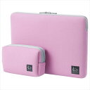 【アウトレット 訳あり特価】Chululu(チュルル) PCインナーケース 11.6インチ&マルチポーチ ピンク SCH-PCMP116PK 4977187328165 PCケース タブレットケース インナーケース