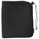 ハクバ HAKUBA やわらかい巾着型 カメラケース ソフトクッションポーチ L ブラック KCS-37L 4977187336528 カメラポーチ マルチポーチ(2)