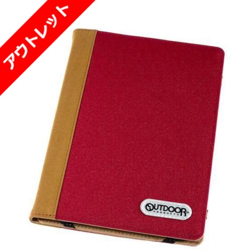 【アウトレット 訳あり特価】OUTDOOR PRODUCTS(アウトドアプロダクツ) タブレットケース03 レッド 27256 汎用タブレットケースブックタイプ 10.2~11インチ用 iPadケース iPad Pro (11インチ)|iPad Air|Surface Go 2|Fire HD 10 Plus 対応