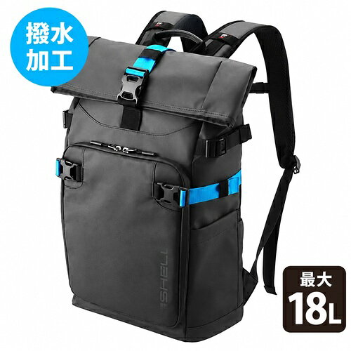 ハクバ プラスシェル レジスト02 バックパック M SP-RS02BPMBK 4977187207842 カメラバッグ リュックサック 撥水 防汚 おしゃれ 一眼レフ ミラーレス 大容量 HAKUBA 上下2気室 PC収納 タフ 耐水 黒
