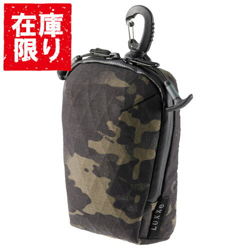 【アウトレット 訳あり特価】LUXXe（ラグゼ） フィールド マルチポーチ M ブラックカモ SLX-FMPM 4977187208221 ガジェットポーチ スマホポーチ おしゃれ 防水 カメラ アウトドア ハクバ HAKUBA