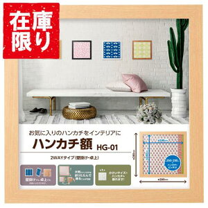 【アウトレット 訳あり特価】ハクバ ハンカチ額 HG-01 ナチュラル FWHG-01NT 4977187510157 おしゃれ 画面サイズ:24cm角 スクウェア額 コレクションの展示などにも