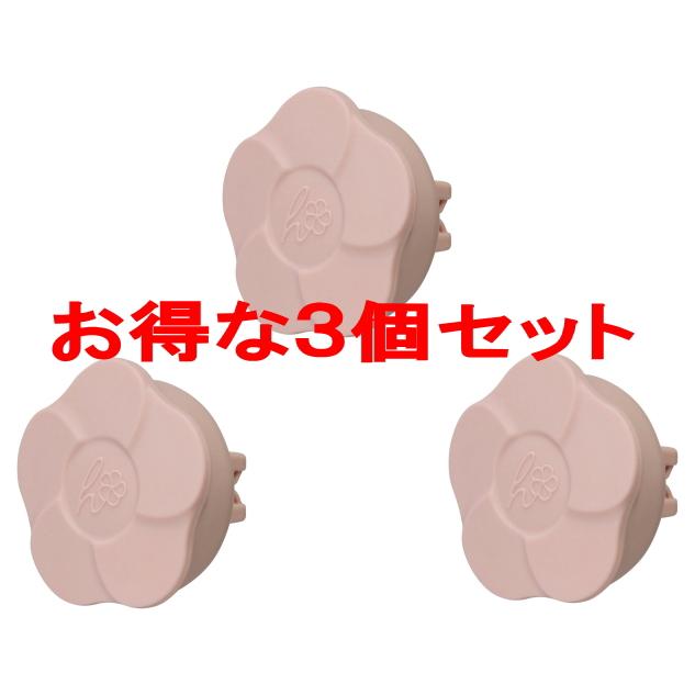 【定形外郵便650】 カーメイト ハナタバ クリップ ローズ＆ムスク 3個で1セット【H1781】