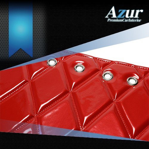 送料無料！(沖縄・離島不可) Azur エナメルキルトダッシュボードマット 07 エルフ 標準キャブ ハイキャブ レッド 【AZD77WBA】