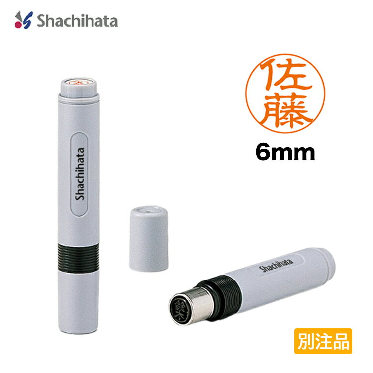 訂正印 印鑑 ネーム印 シャチハタタイプ 浸透印 スタンプ はんこ プレゼント ギフト にもピッタリ【ネーム6 別注品】ネコポス便