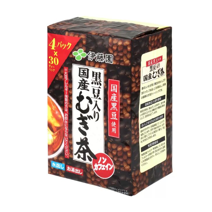 【2個セット】伊藤園 黒豆入り 国産麦茶 120袋（4パック×30袋）