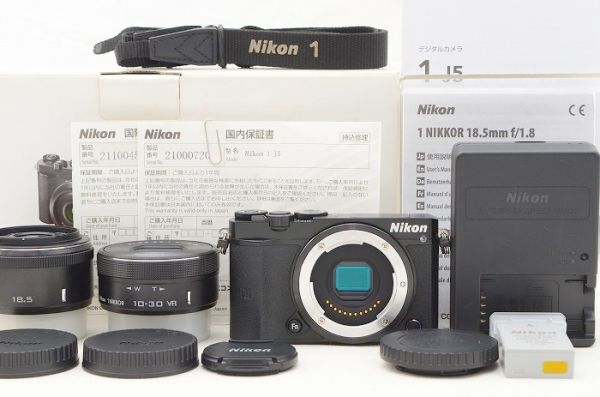 【中古】 『美品』 Nikon 1 J5 ダブルレンズキット / ニコン / Nikon / ミラーレス一眼カメラ / Nikon 1マウント / Nikon 1シリーズ / ダブルレンズキット