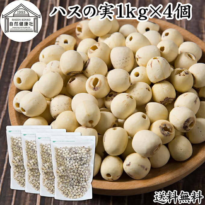 ハスの実 1kg×4個 蓮の実 はすの実 蓮実 レンジツ アルカロイド 保存料 無添加 乾燥 無漂白 無着色 蓮茶 はす茶 薬膳茶 業務用 食材 健康食材 漢方 薬膳 美容 ダイエット ごはん 具材 スープ 炊き込みご飯 鍋 煮込み 中華食材 茹でる おかゆ お粥 おこわ 甘納豆 砂糖漬け