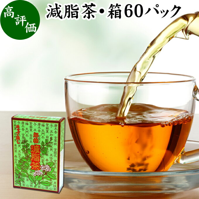 減脂茶 箱 2g×60パック ギムネマ 甘草 決明子 サンザシ配合 ブレンド茶 無添加 ダイエット カロリー0 減肥茶 健康茶 自然健康社 【コンビニ受取対象商品】