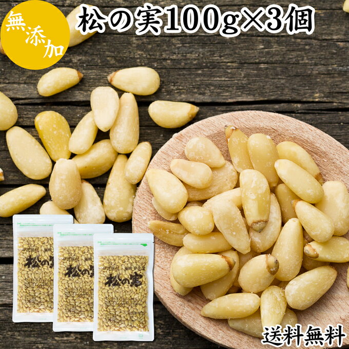 松の実 100g×3個 まつのみ 無添加 無塩 おすすめ 送料無料 人気 ノンオイル 中華 イタリアン 食材 製菓 製パン 材料 ドライ ナッツ トッピング ドレッシング ペスト ジェノベーゼ バジル ソース 大粒 ヘルシー 無着色 Pine nut パインナッツ 亜鉛 薬膳 漢方 スーパーフード